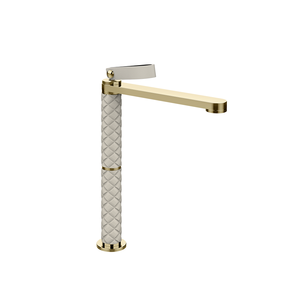 78404 Mitigeur Lavabo LACCETTO - Crème/brass Pvd