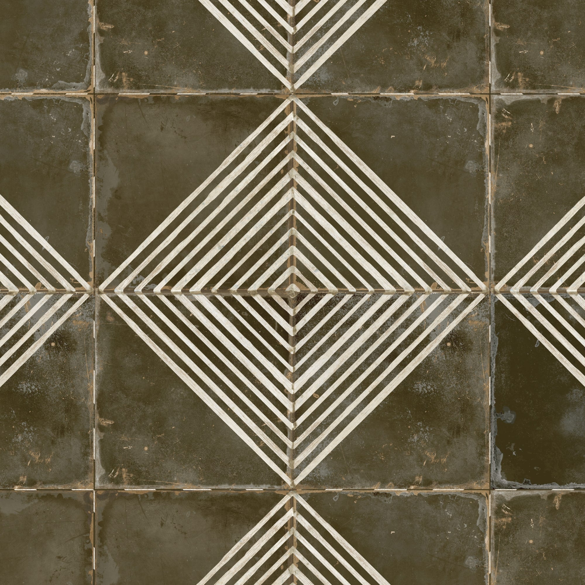 Carrelage Vintage effet Carreau ciment Noir Quadra 45x45x0,95 cm Rovessa - Sol et mur intérieur Peronda