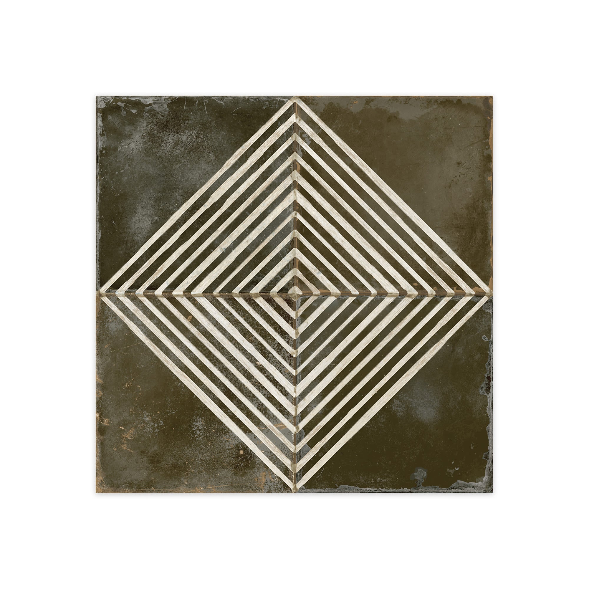 Carrelage Vintage effet Carreau ciment Noir Quadra 45x45x0,95 cm Rovessa - Sol et mur intérieur Peronda