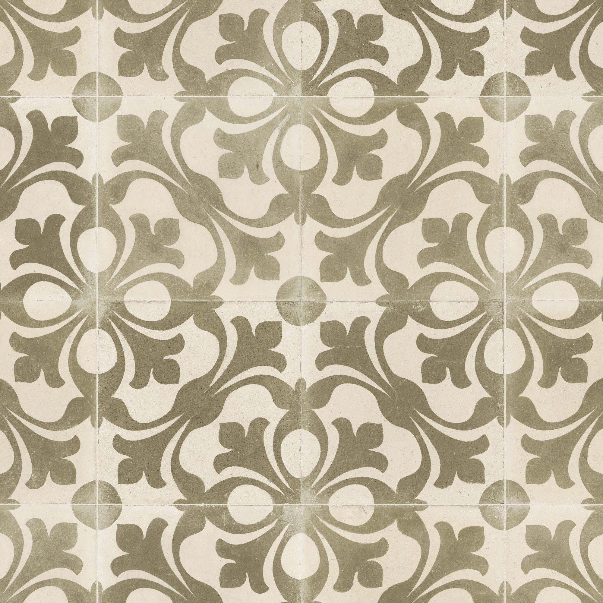 Carrelage Vintage effet Carreau ciment Vert 45x45x0,95 cm Morenca - Sol et mur intérieur Peronda