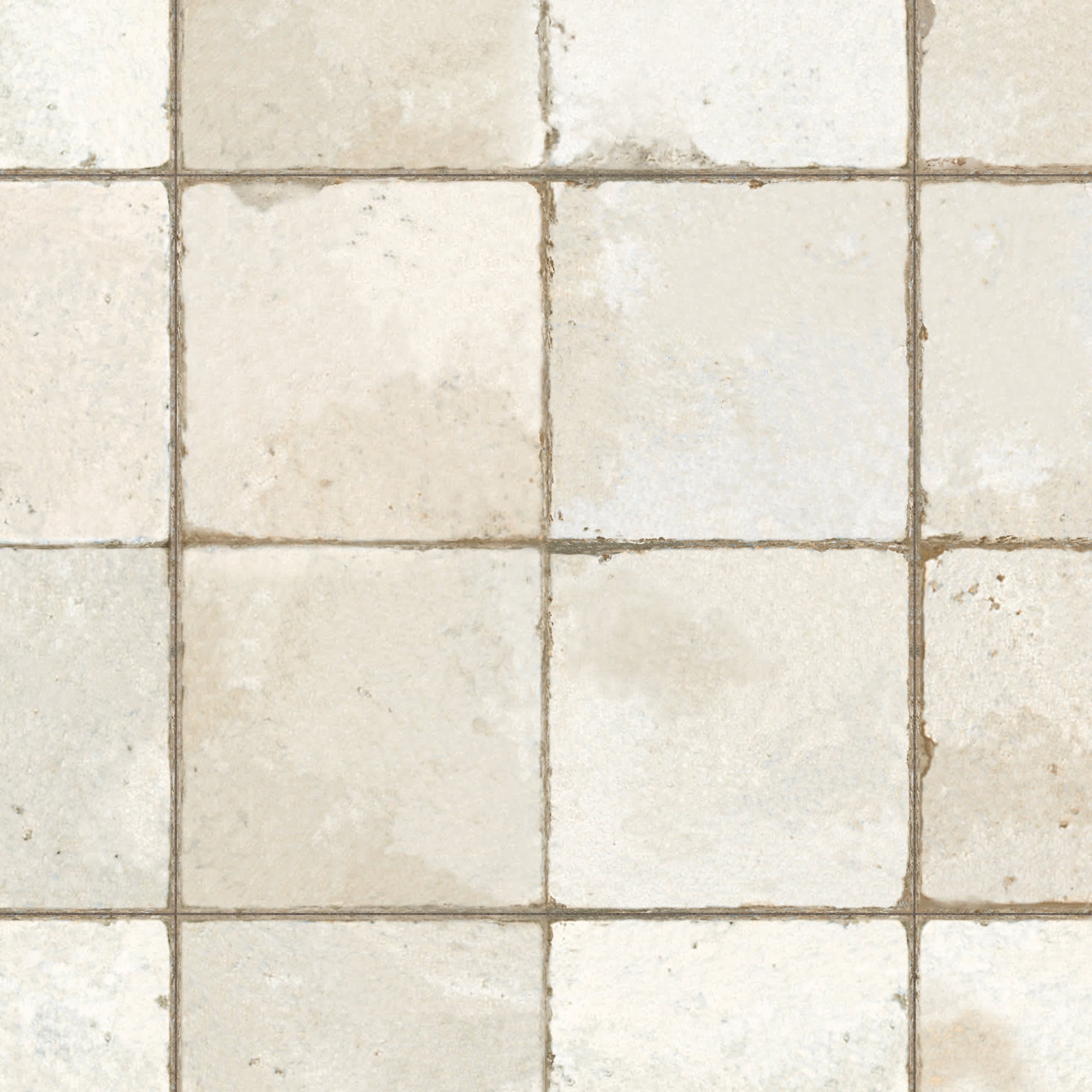 Carrelage Vintage effet Carreau ciment Blanc 45x45x0,95 cm Azoria - Sol et mur intérieur Peronda