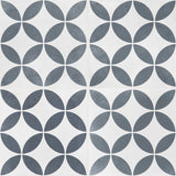 Carrelage effet Carreau ciment Axerio Bleu 22,3x22,3x0,9 cm Novera - Sol et mur intérieur