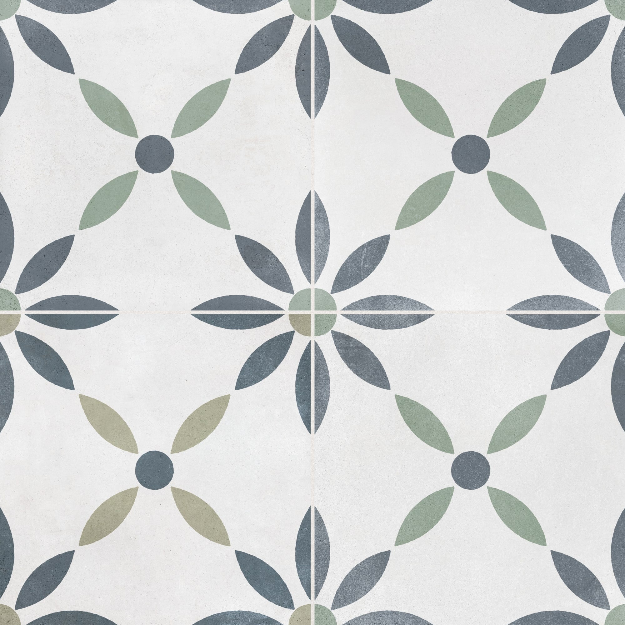 Carrelage effet Carreau ciment Soliris Bleu 22,3x22,3x0,9 cm Novera - Sol et mur intérieur Peronda