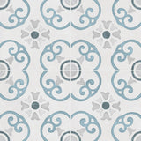 Carrelage effet Carreau ciment Nerelia Bleu 22,3x22,3x0,9 cm Ventoril - Sol et mur intérieur