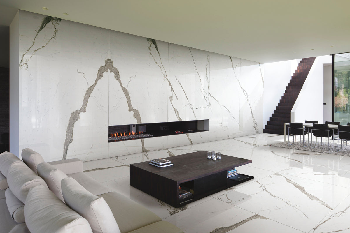 Marmi Maxfine Extra White posé en ambiance