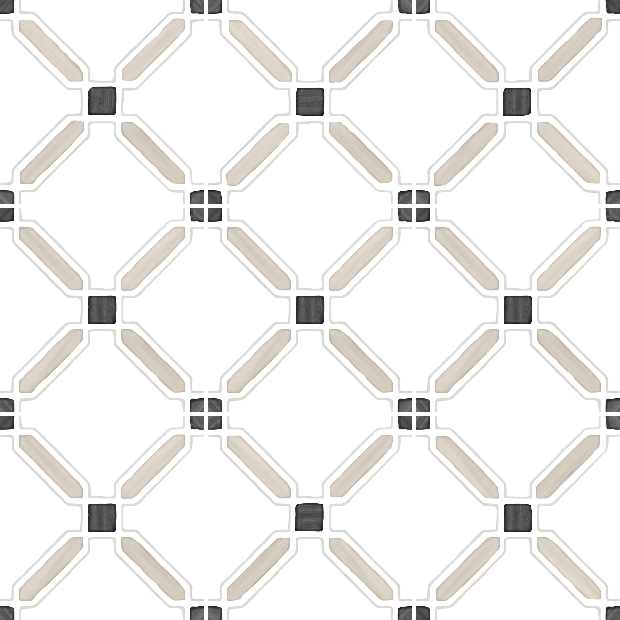 Carrelage effet Carreau ciment Floreva Beige 12,3x12,3x0,87 cm Tanerio - Sol et mur intérieur Peronda