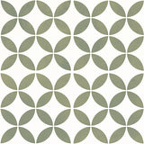 Carrelage effet Carreau ciment Axerio Vert 22,3x22,3x0,9 cm Savero - Sol et mur intérieur