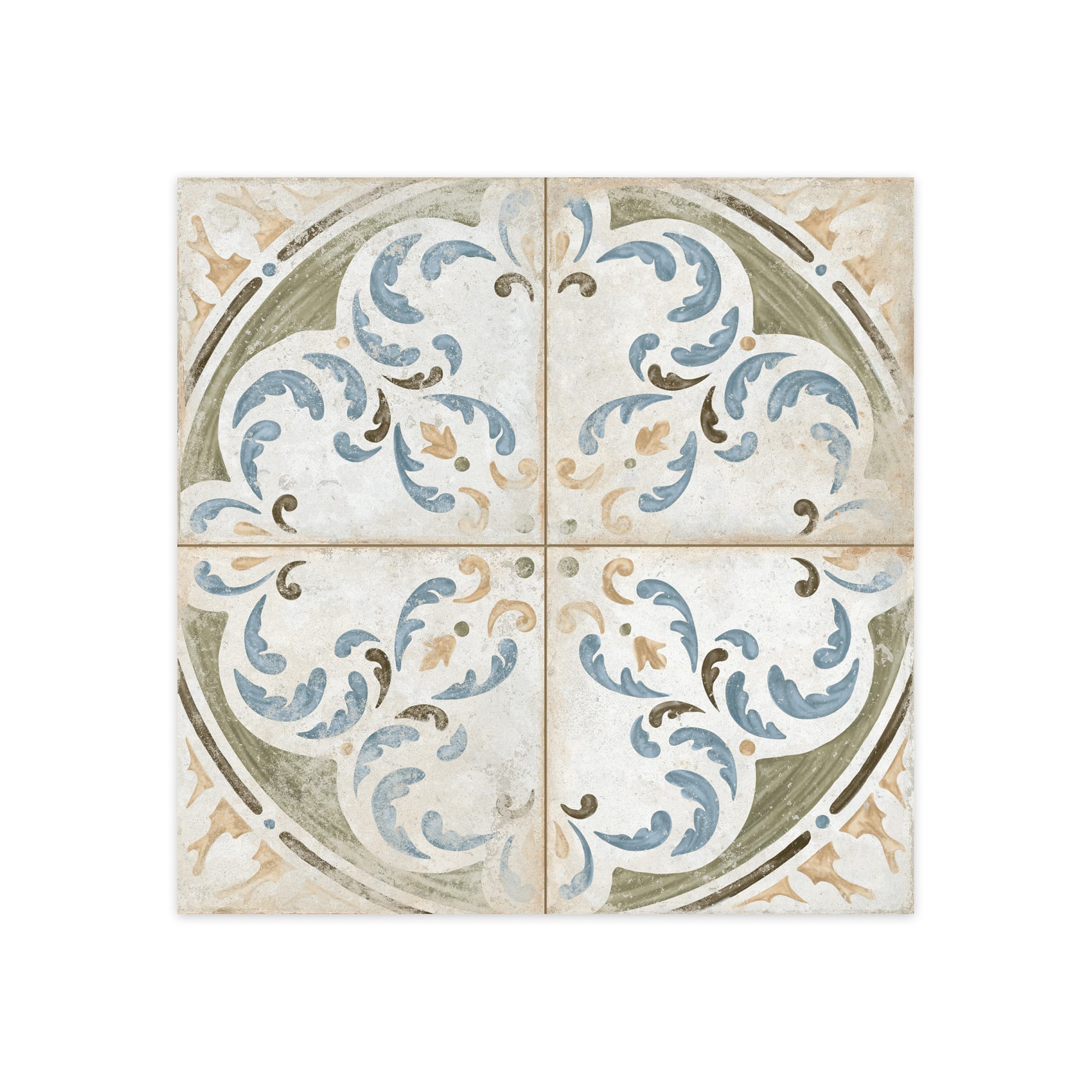 Carrelage Vintage effet Carreau ciment Multicolore Utica 45x45x0,95 cm Velora - Sol et mur intérieur Peronda