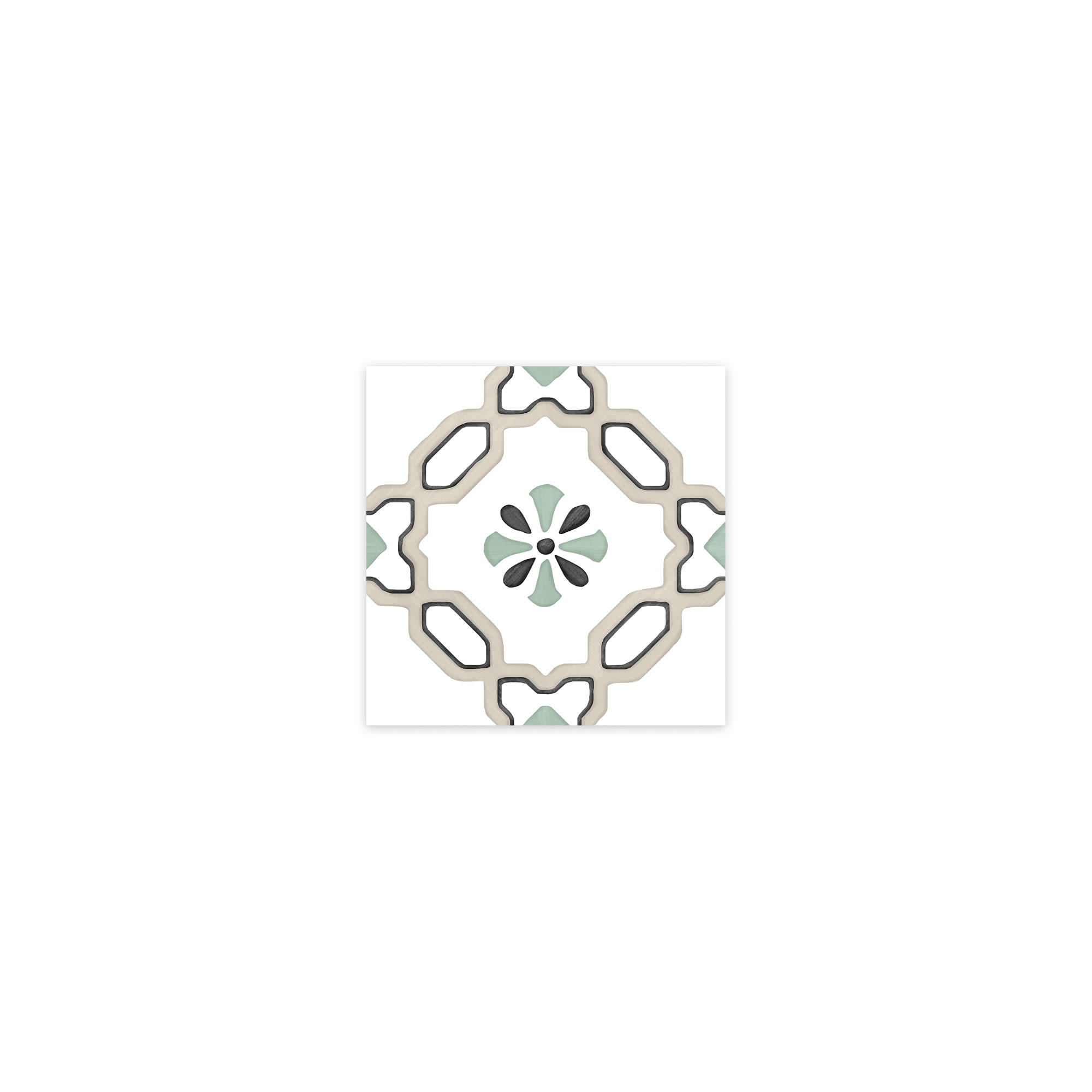 Carrelage effet Carreau ciment Marilis Beige 12,3x12,3x0,87 cm Tanerio - Sol et mur intérieur Peronda