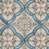 Carrelage Vintage effet Carreau ciment Bleu Thera 45x45x0,95 cm Azoria - Sol et mur intérieur