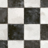 Carrelage Vintage effet Carreau ciment Noir Damier 45x45x0,95 cm Rovessa - Sol et mur intérieur
