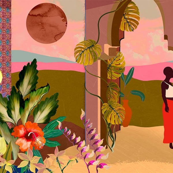Papier peint panoramique Les Mystères de Madagascar Arte Marrakech - réf. 97530