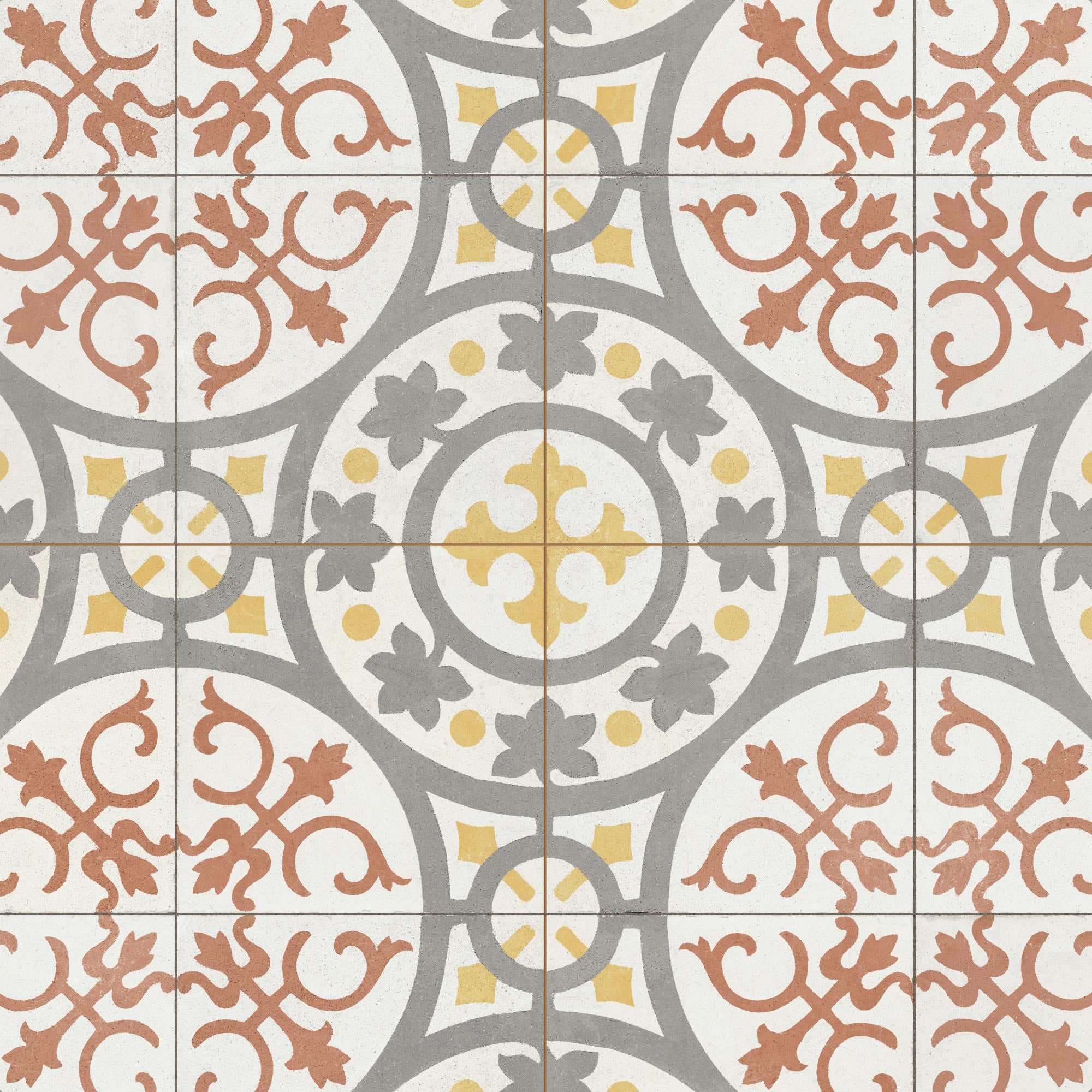 Carrelage Vintage effet Carreau ciment Multicolore Segovia 45x45x0,95 cm Ardina - Sol et mur intérieur Peronda