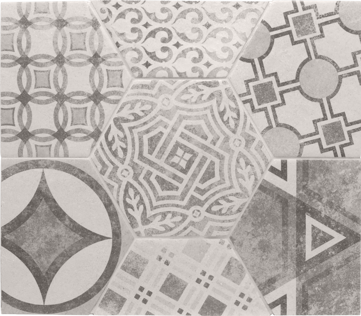 Hexatile Cement Cement Garden Grey Casa Serano