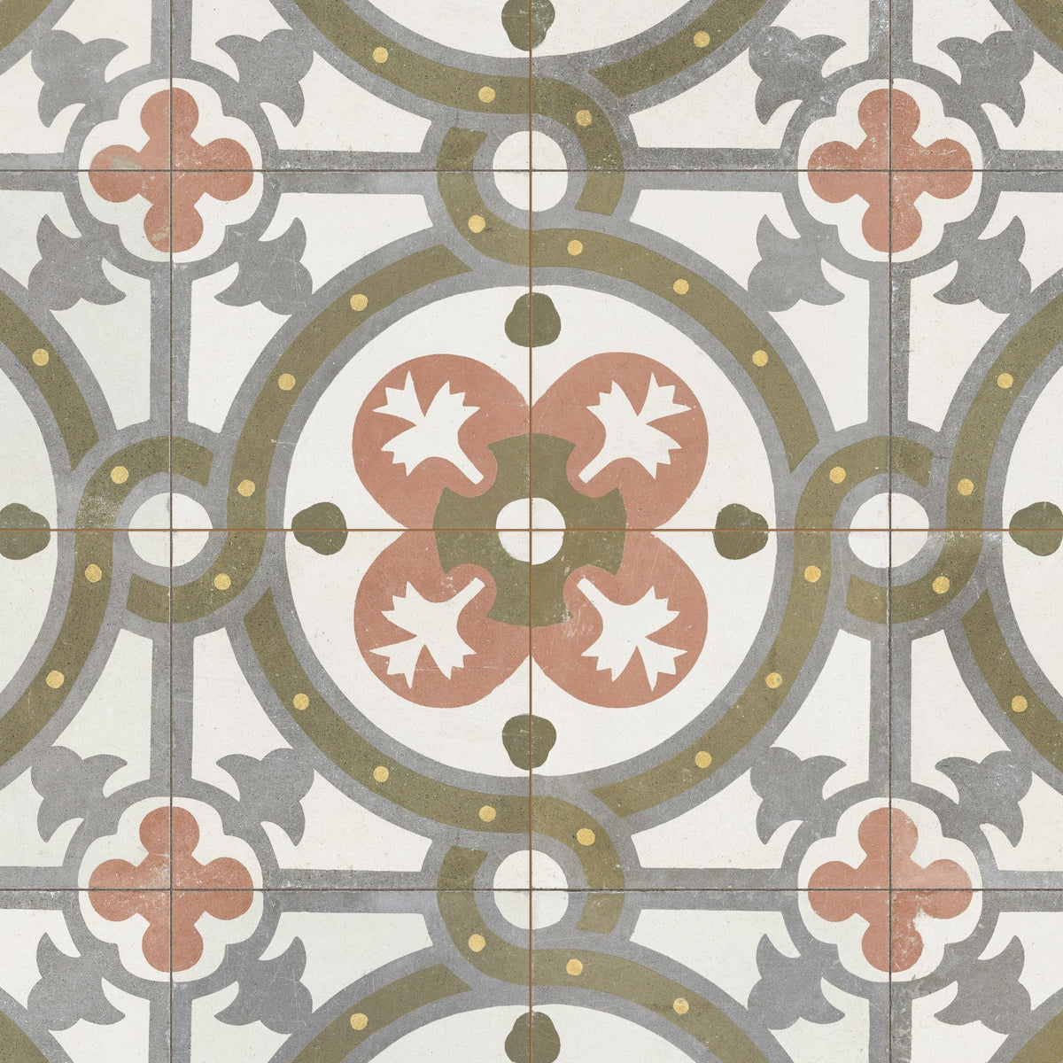 Carrelage Vintage effet Carreau ciment Multicolore Numantia 45x45x0,95 cm Ardina - Sol et mur intérieur Peronda
