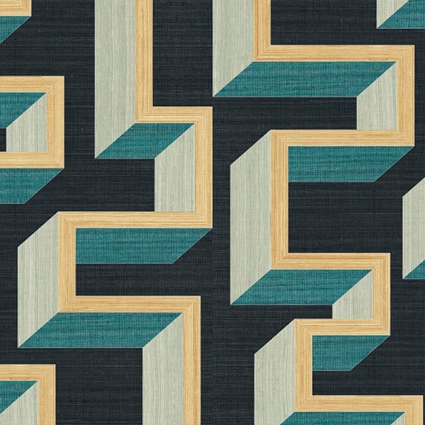 Revêtement mural Detour Arte Gold Teal - réf. 72703