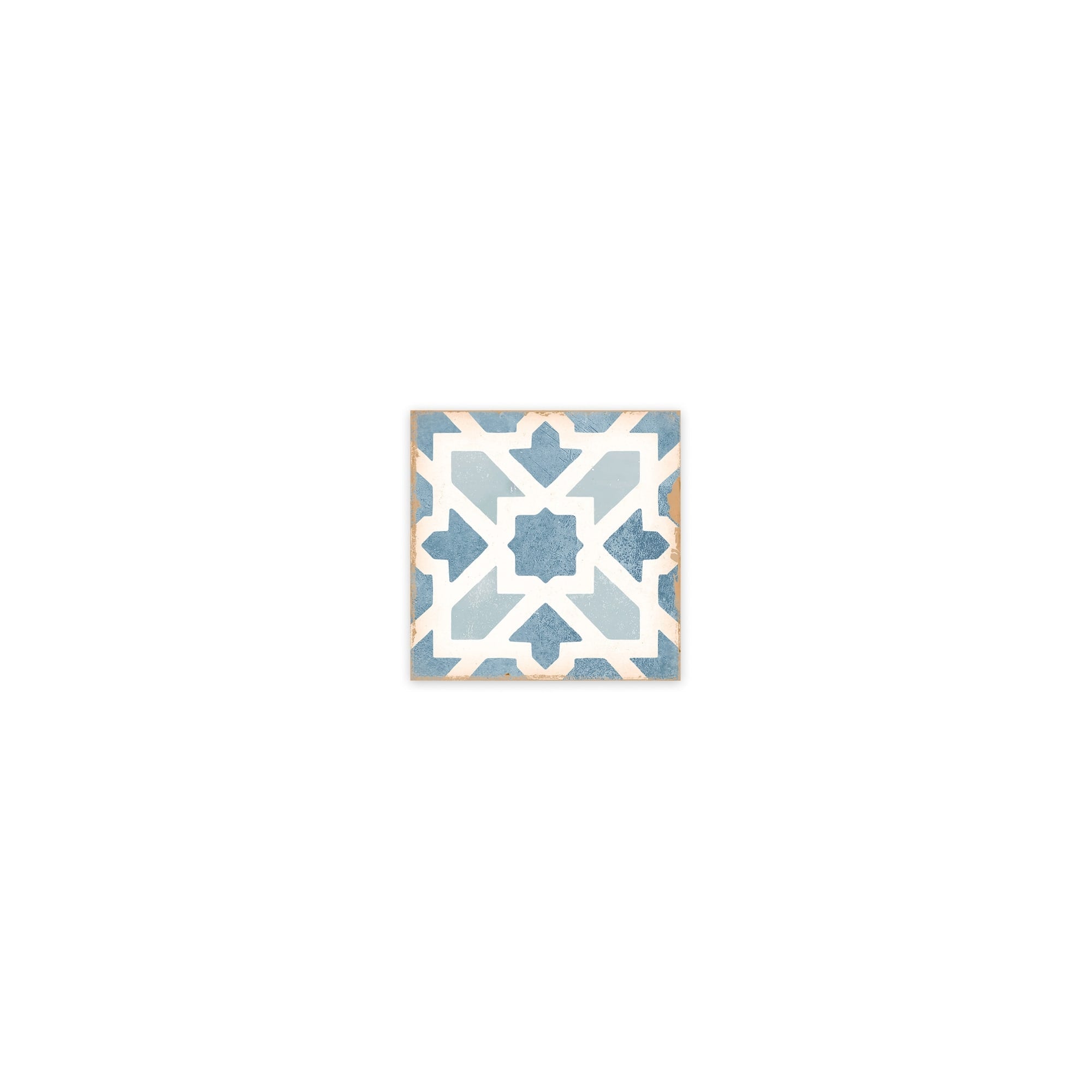 Carrelage effet Carreau ciment Alzari Bleu 12,4x12,4x0,8 cm Serano - Sol et mur intérieur Peronda