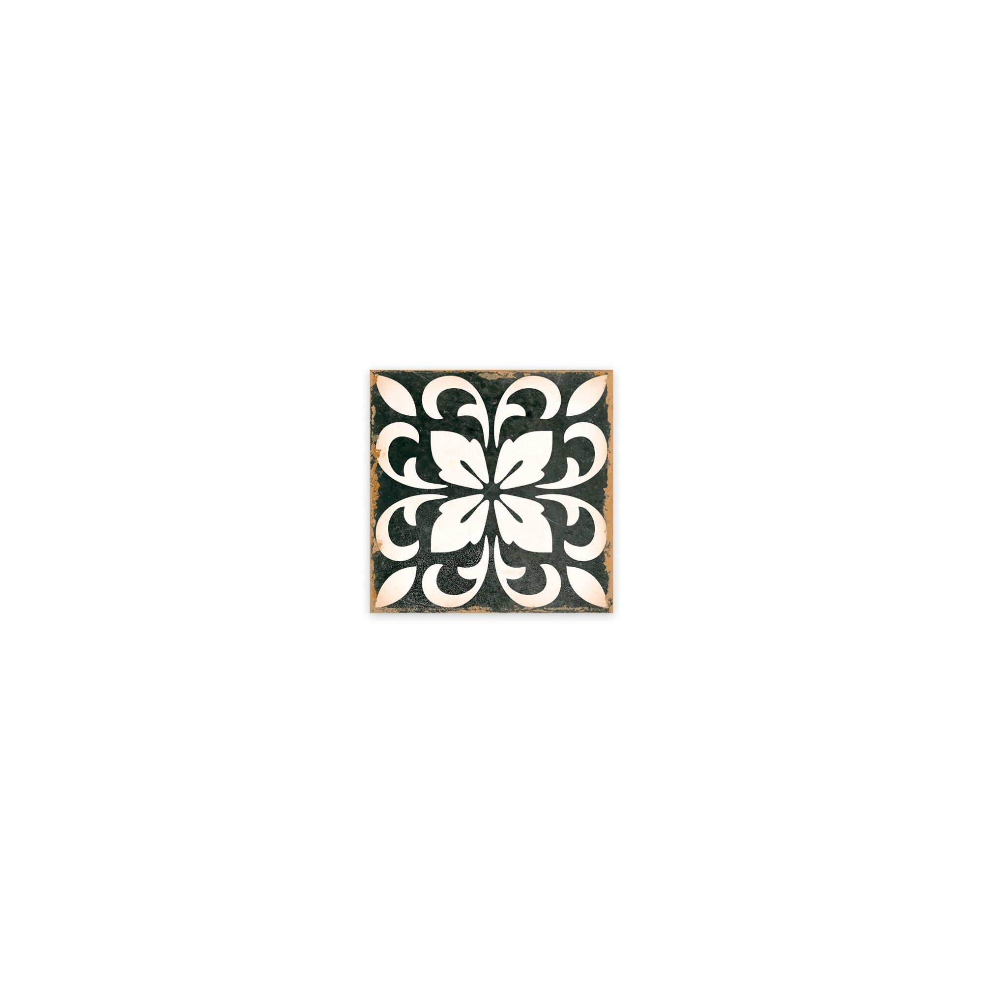 Carrelage effet Carreau ciment Azanel Noir 12,4x12,4x0,8 cm Serano - Sol et mur intérieur Peronda