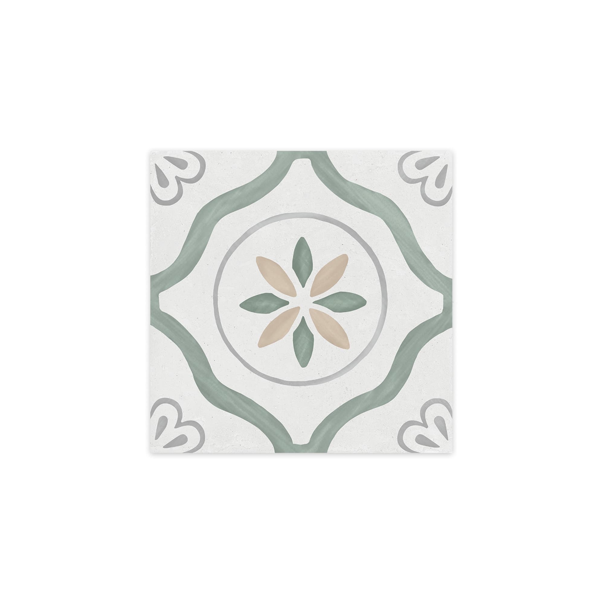 Carrelage effet Carreau ciment Azoria Vert 22,3x22,3x0,9 cm Ventoril - Sol et mur intérieur Peronda