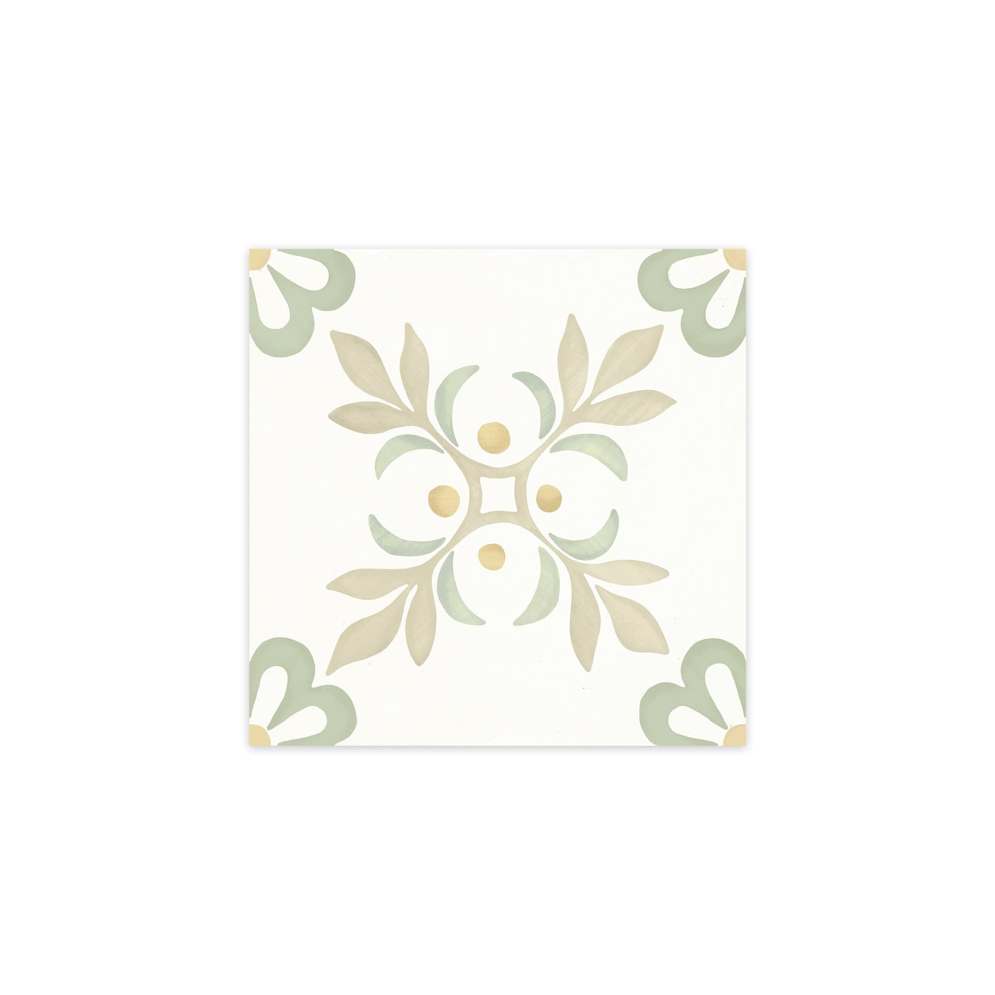 Carrelage effet Carreau ciment Roselis Vert 22,3x22,3x0,9 cm Levior - Sol et mur intérieur Peronda