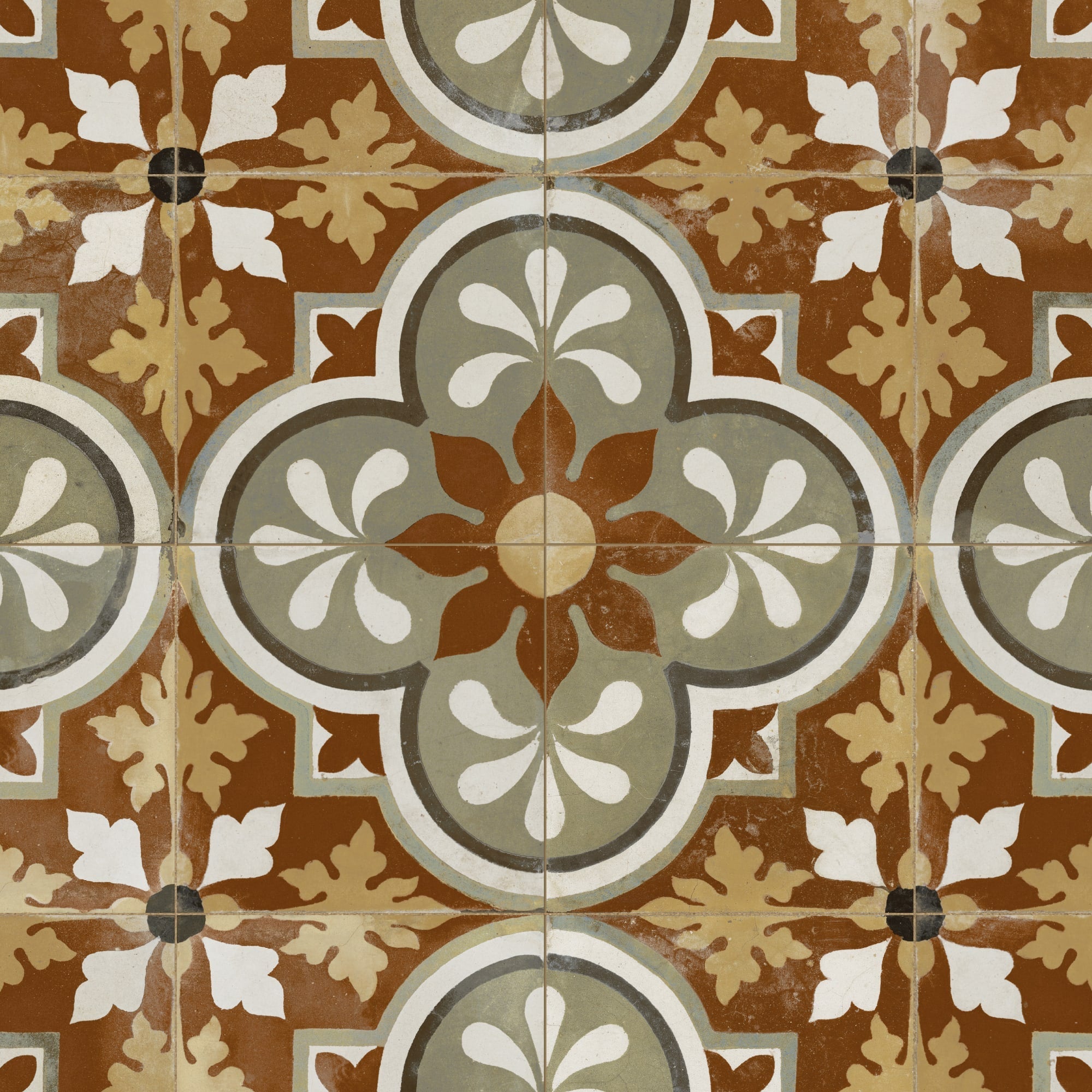 Carrelage Vintage effet Carreau ciment Multicolore Ilerda 45x45x0,95 cm Florava - Sol et mur intérieur Peronda