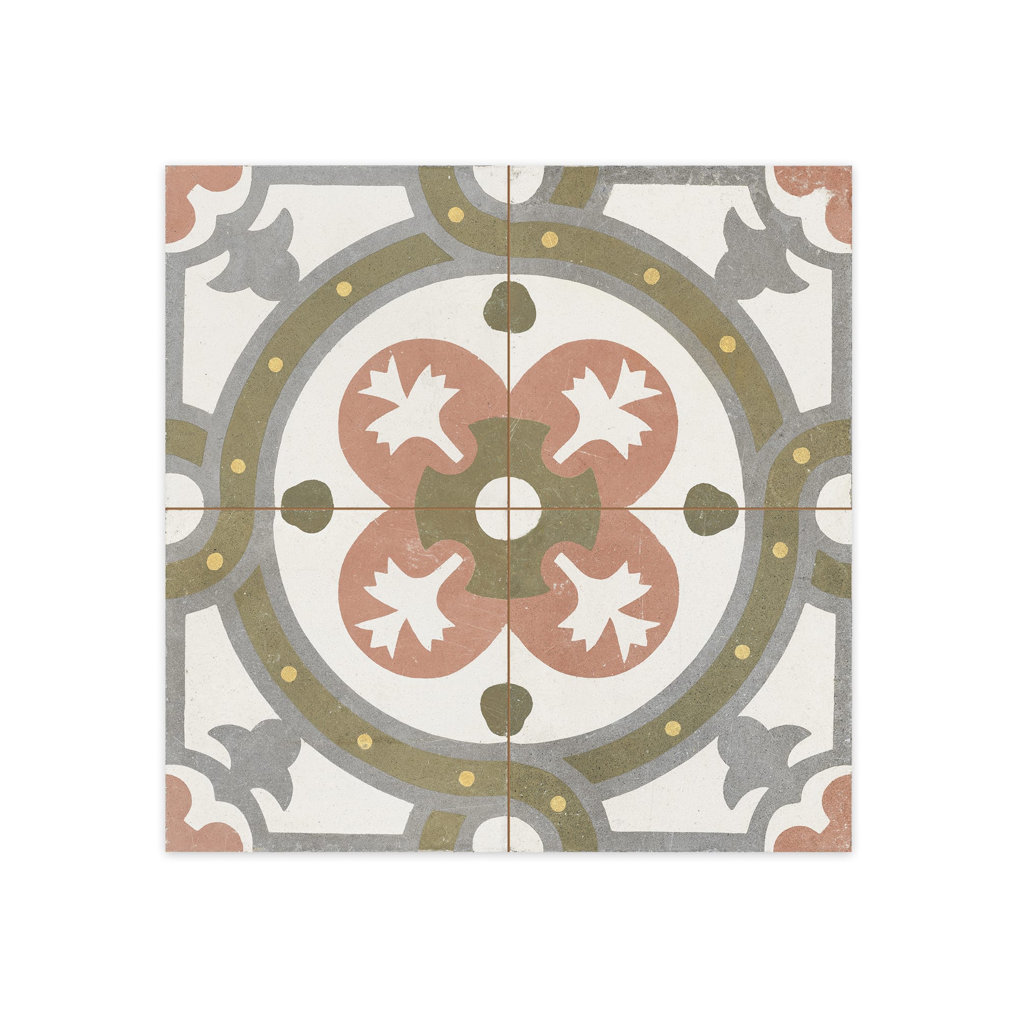 Carrelage Vintage effet Carreau ciment Multicolore Numantia 45x45x0,95 cm Ardina - Sol et mur intérieur Peronda