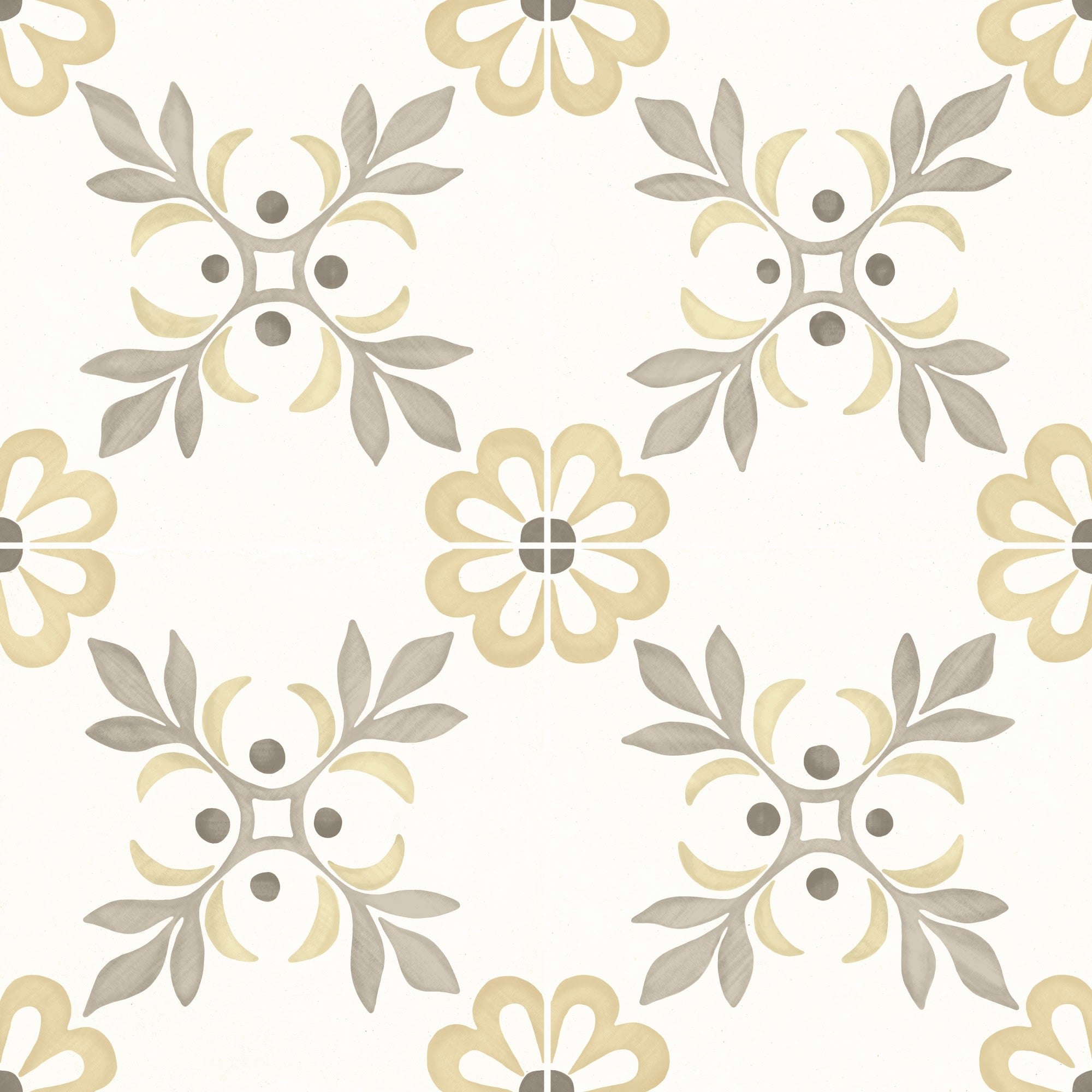 Carrelage effet Carreau ciment Roselis Jaune 22,3x22,3x0,9 cm Levior - Sol et mur intérieur Peronda