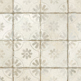 Carrelage Vintage effet Carreau ciment Blanc 45x45x0,95 cm Selvara - Sol et mur intérieur