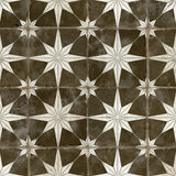 Carrelage Vintage effet Carreau ciment Etoile Blanche et Fond Noir 45x45x0,95 cm Sparta - Sol et mur intérieur