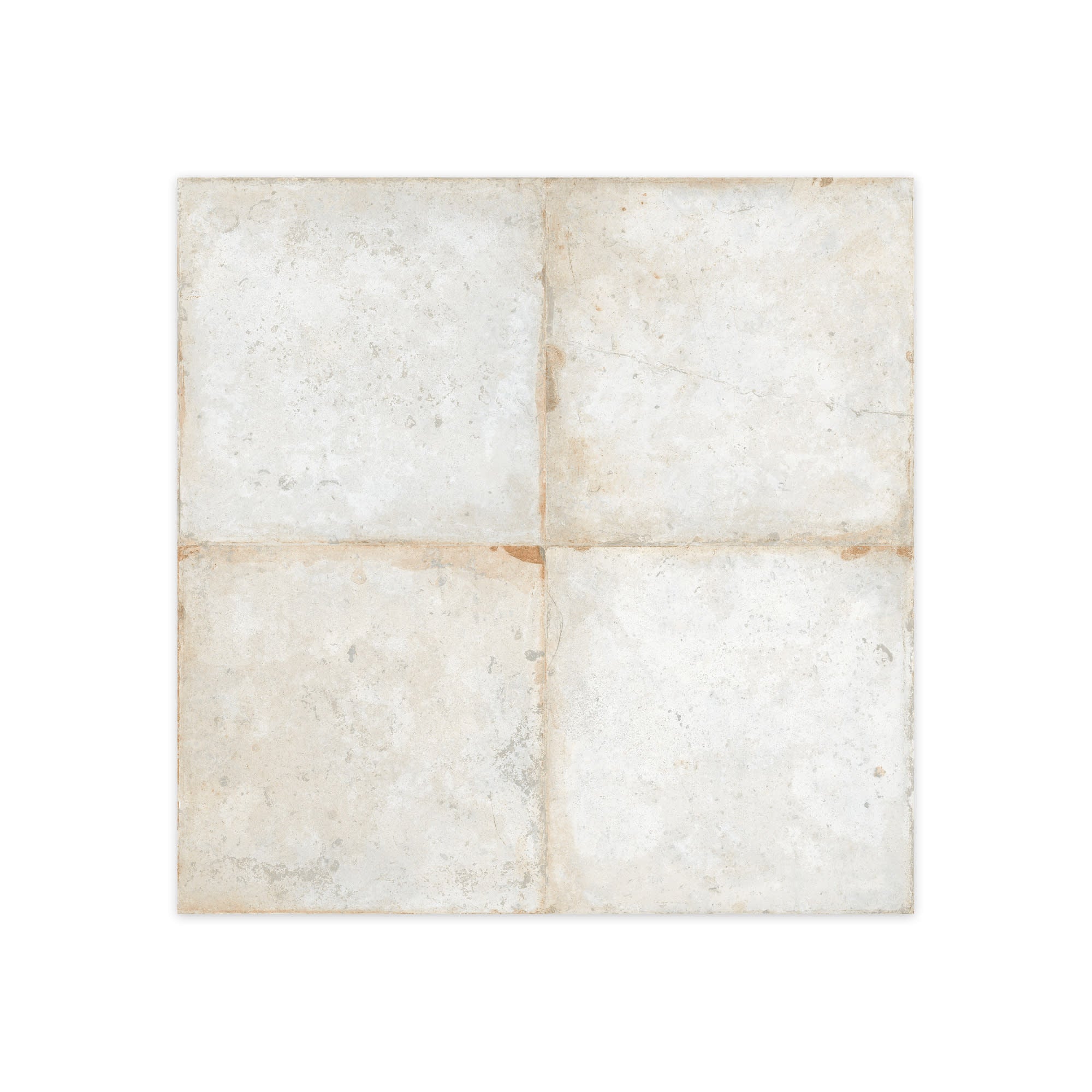 Carrelage Vintage effet Carreau ciment Blanc 45x45x0,95 cm Orlena - Sol et mur intérieur Peronda