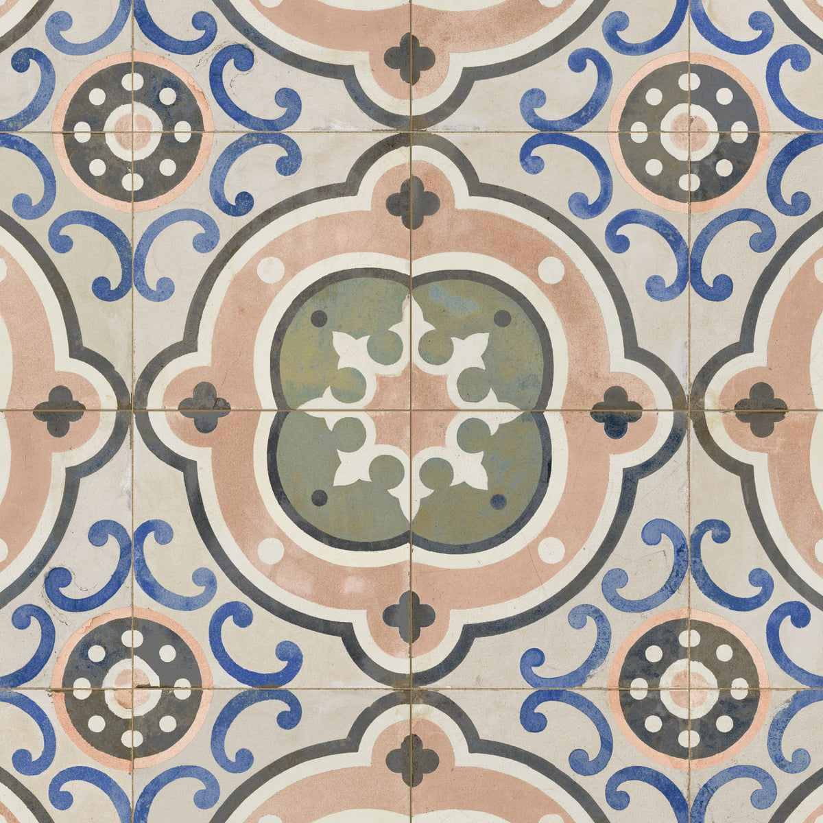 Carrelage Vintage effet Carreau ciment Multicolore Gades 45x45x0,95 cm Florava - Sol et mur intérieur Peronda