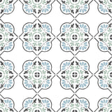 Carrelage effet Carreau ciment Lioris Bleu 12,3x12,3x0,87 cm Tanerio - Sol et mur intérieur