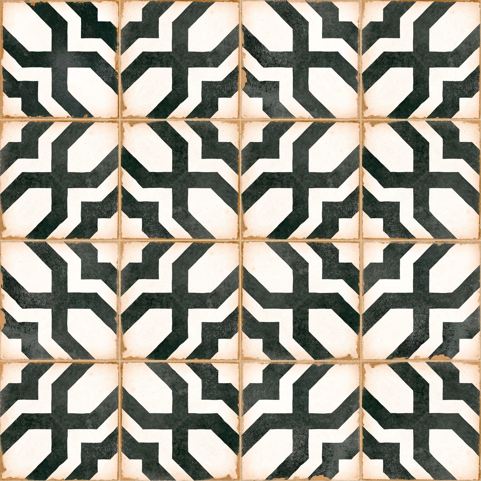 Carrelage effet Carreau ciment Noreza Noir 12,3x12,3x0,87 cm Serano - Sol et mur intérieur Peronda