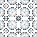 Carrelage effet Carreau ciment Zorelia Bleu 12,3x12,3x0,87 cm Tanerio - Sol et mur intérieur