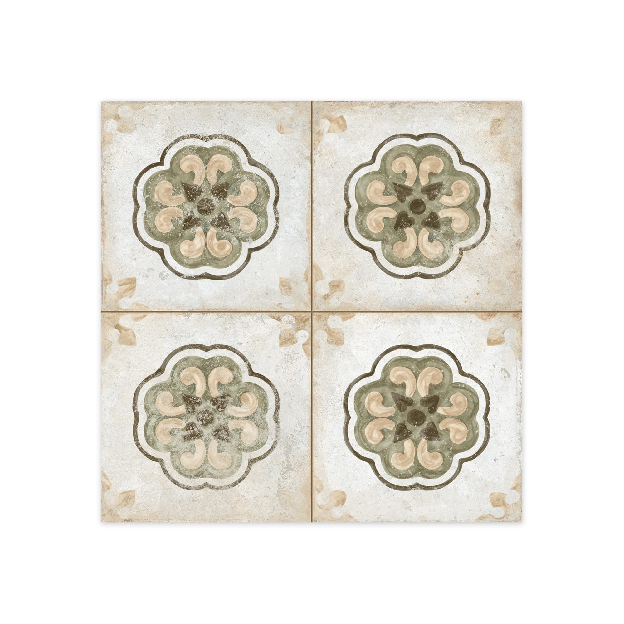 Carrelage Vintage effet Carreau ciment Multicolore Cirta 45x45x0,95 cm Velora - Sol et mur intérieur Peronda