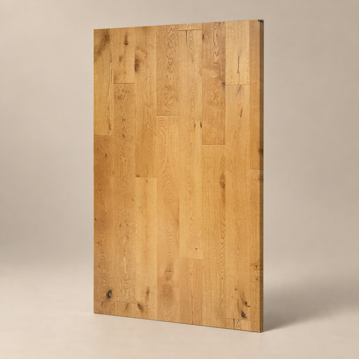 Parquet CLASSIC B - MOLÈNE - HUILE UV — échantillon sur fond grège