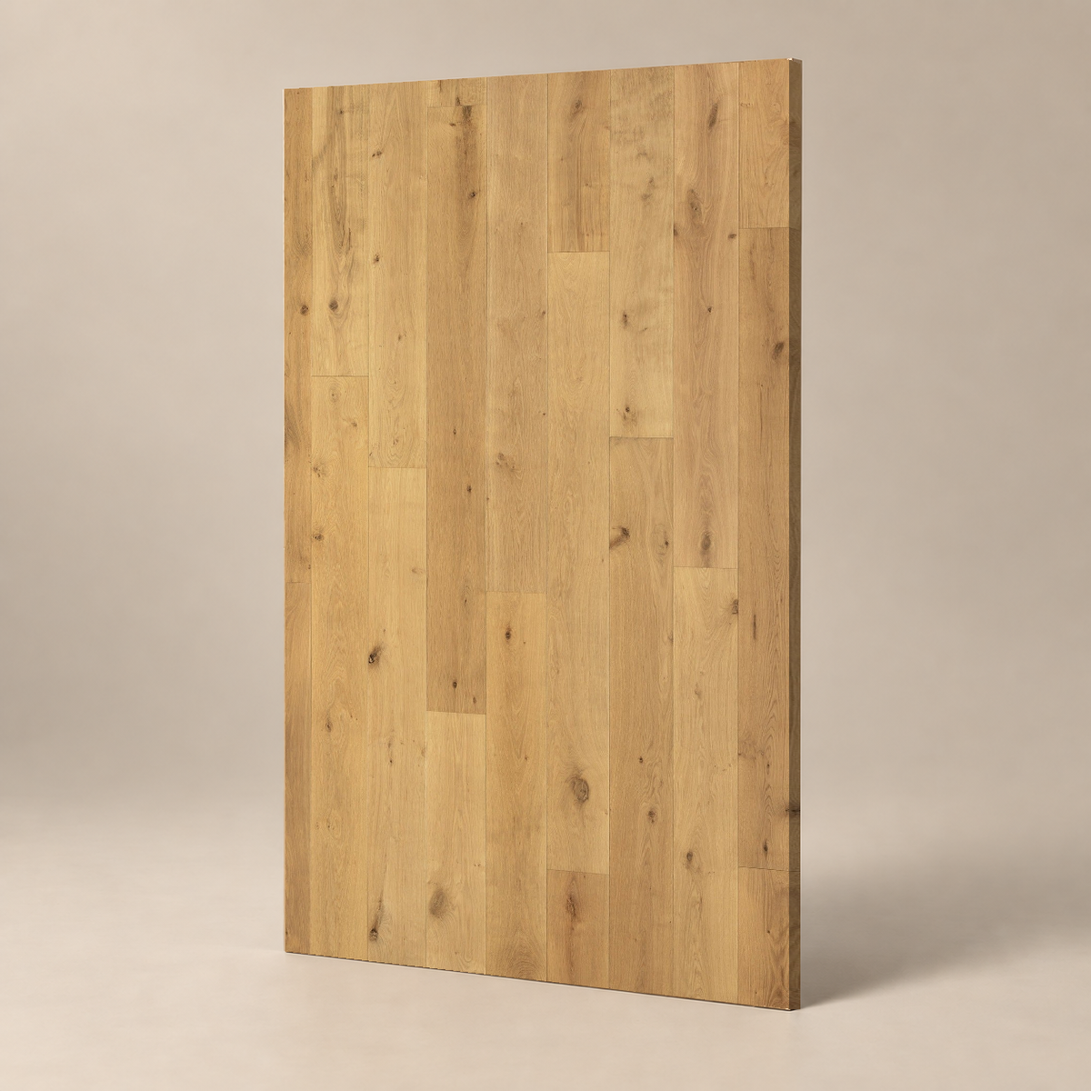 Parquet CLASSIC A - MUSCAT - HUILE OXI — échantillon sur fond grège