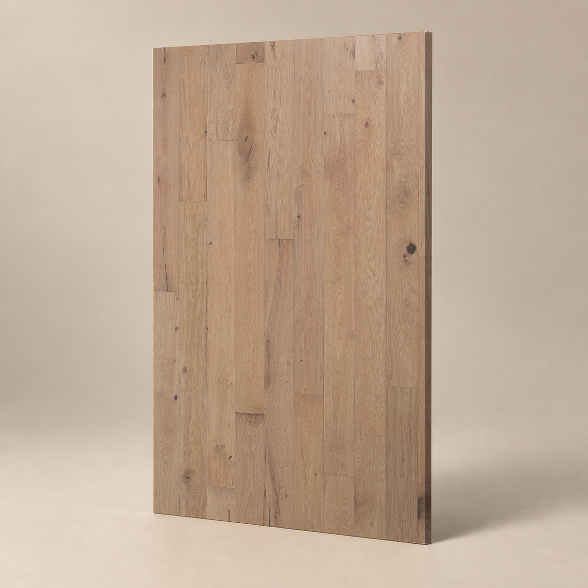 Parquet CLASSIC B - JURA - HUILE UV — échantillon sur fond grège