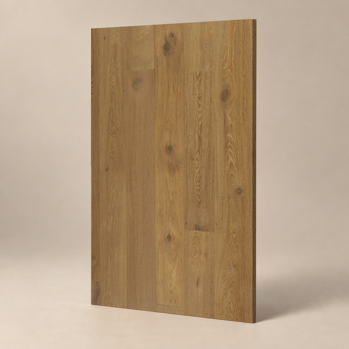 Parquet CLASSIC A - COMO - VERNIS UV — échantillon sur fond grège