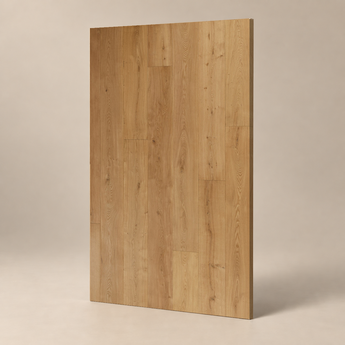 Parquet CLASSIC B - NATUREL - HUILE UV - XL PLANK — échantillon sur fond grège
