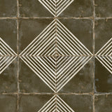 Carrelage Vintage effet Carreau ciment Noir Quadra 45x45x0,95 cm Rovessa - Sol et mur intérieur