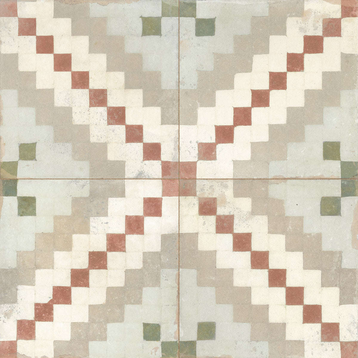 Carrelage Vintage effet Carreau ciment Multicolore Ardessa 22,3x22,3x0,9 cm Morava - Sol et mur intérieur Peronda