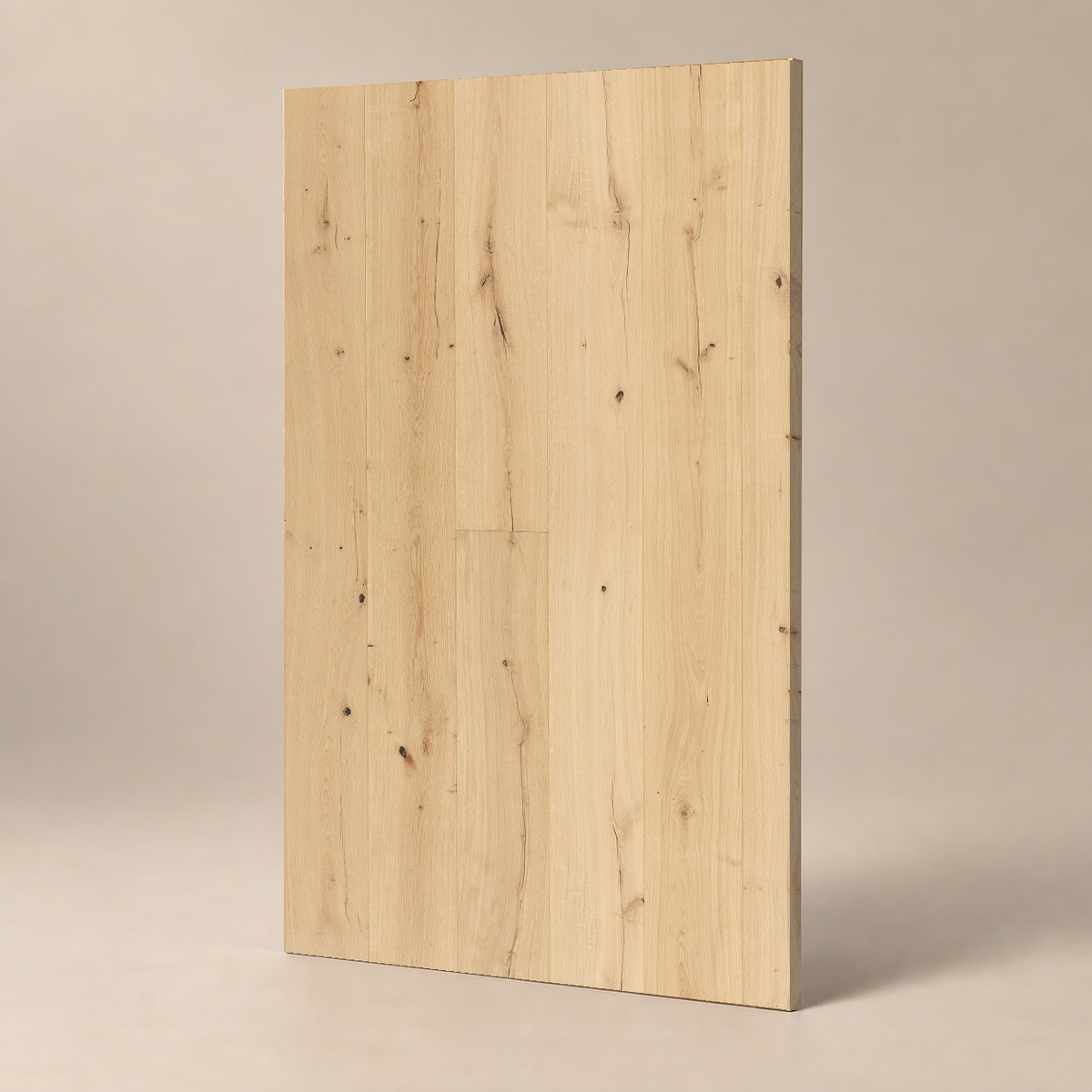 Parquet CLASSIC B - INVISIBLE - VERNIS UV — échantillon sur fond grège