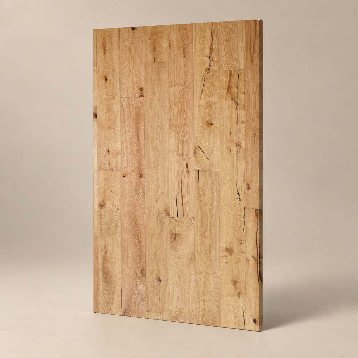 Parquet CLASSIC B - REUNION - HUILE UV — échantillon sur fond grège