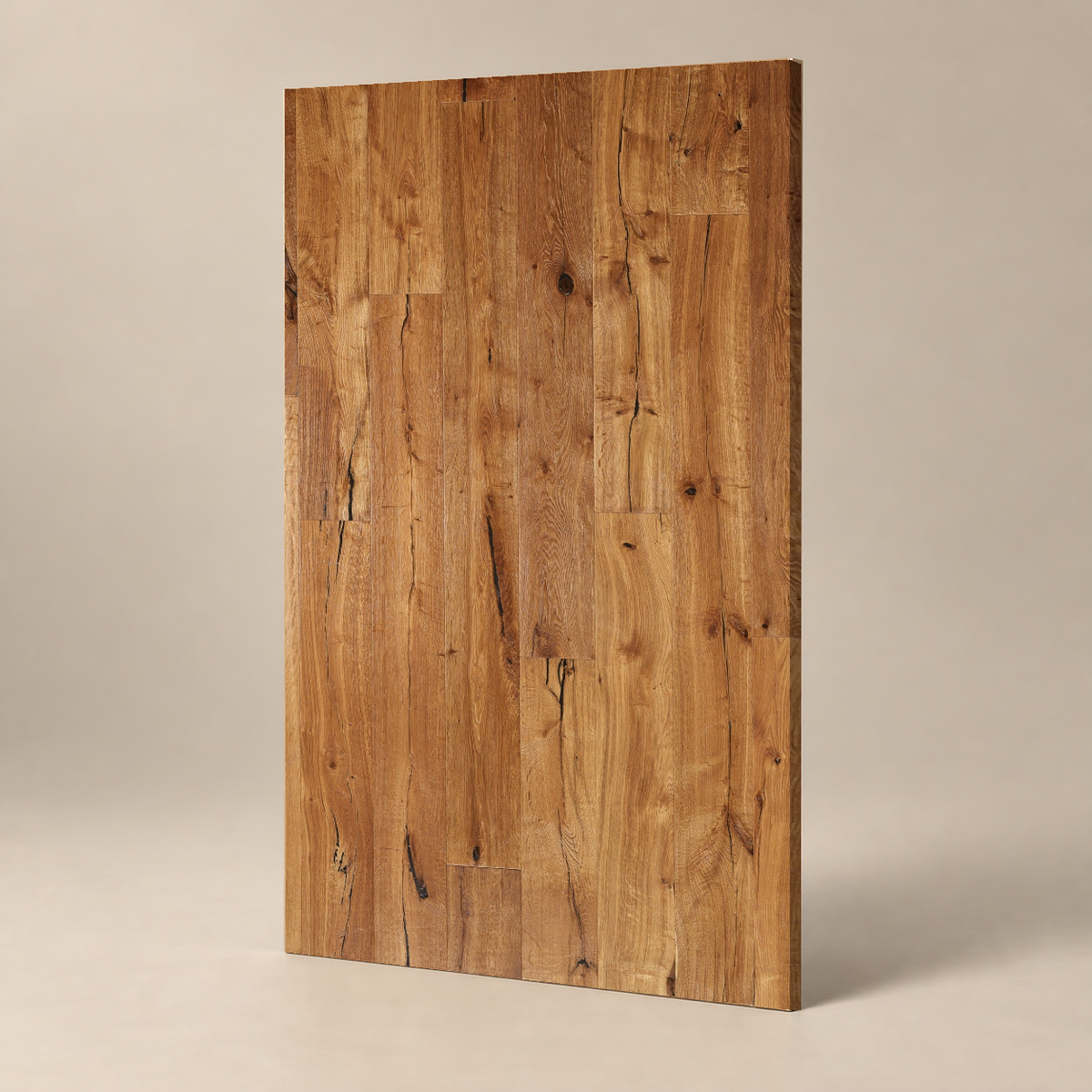 Parquet CLASSIC B - GUADELOUPE - HUILE UV — échantillon sur fond grège