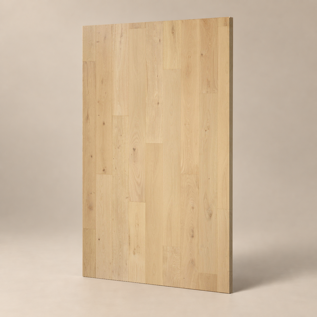 Parquet CLASSIC A - INVISIBLE - VERNIS UV — échantillon sur fond grège