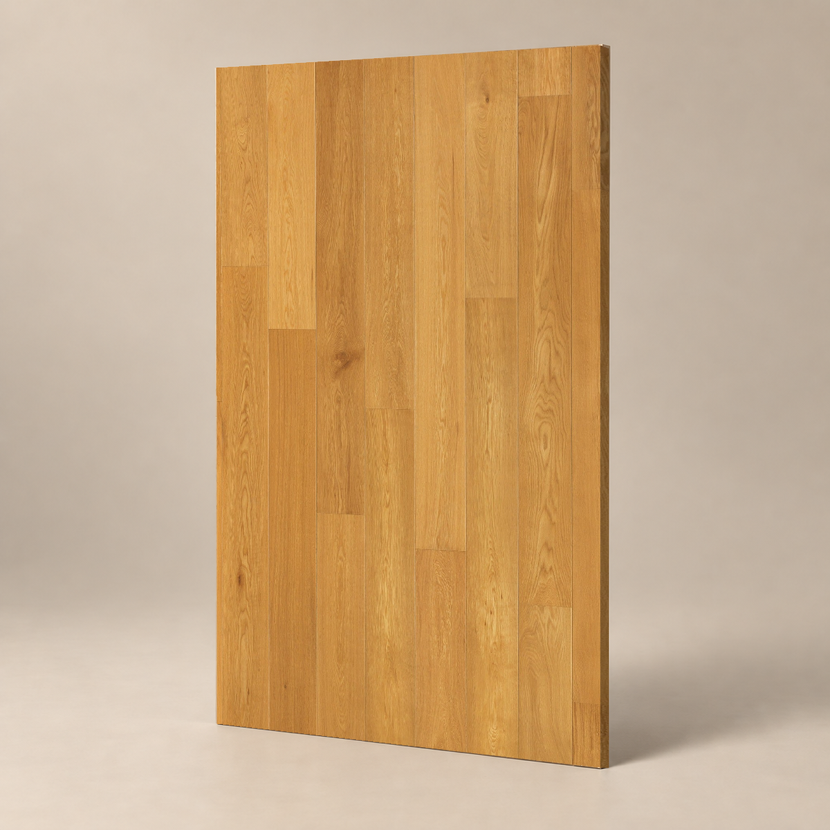Parquet ABC - NATUREL - HUILE OXI — échantillon sur fond grège