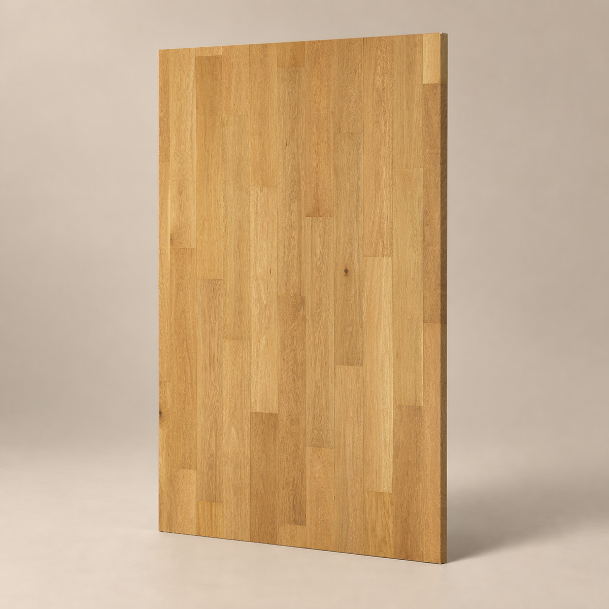 Parquet HOME - NATUREL - VERNIS UV — échantillon sur fond grège