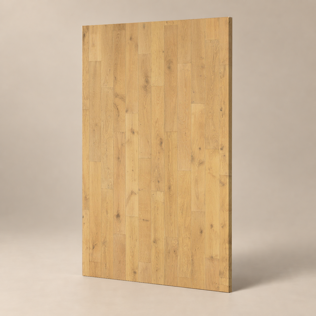 Parquet CLASSIC A - RIESLING - VERNIS UV — échantillon sur fond grège