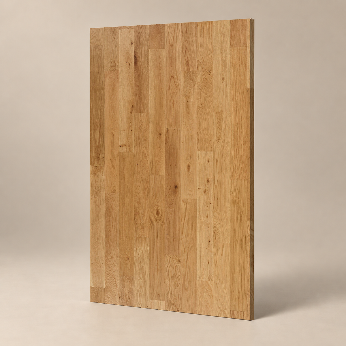 Parquet ABCD - NATUREL - VERNIS UV — échantillon sur fond grège